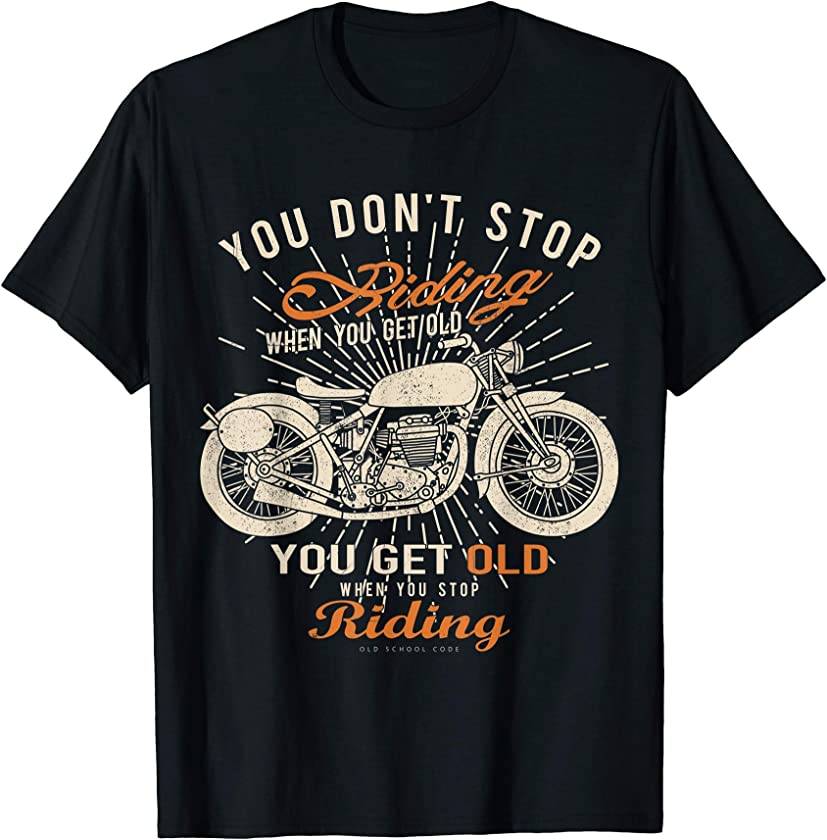 vintage motorcycle bikers old biker birthday gift T-Shirt