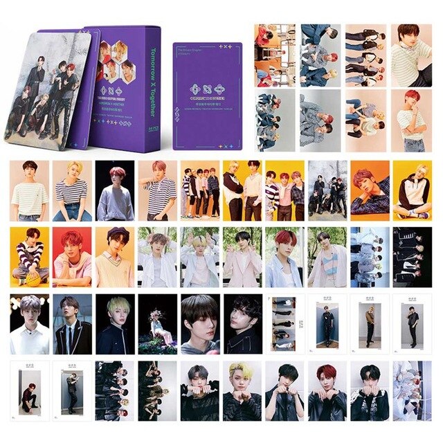 54Pcs/Set Kpop Txt Album Self Made Paper Lomo Card Photo Card Poster Hd Photocard Fans Gift Collection