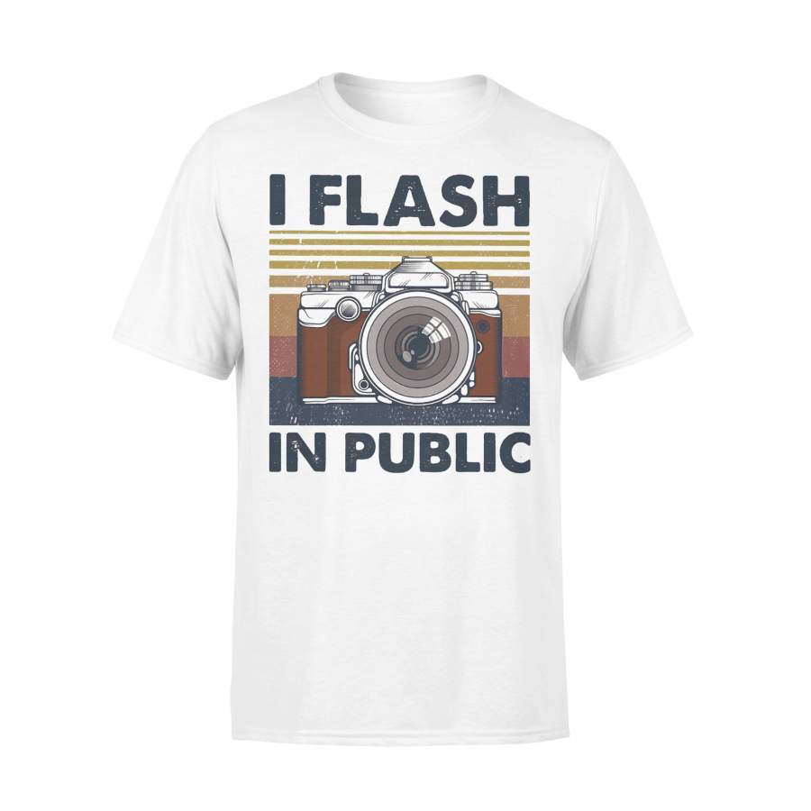 Camera I Flash In Public Vintage Retro T-shirt