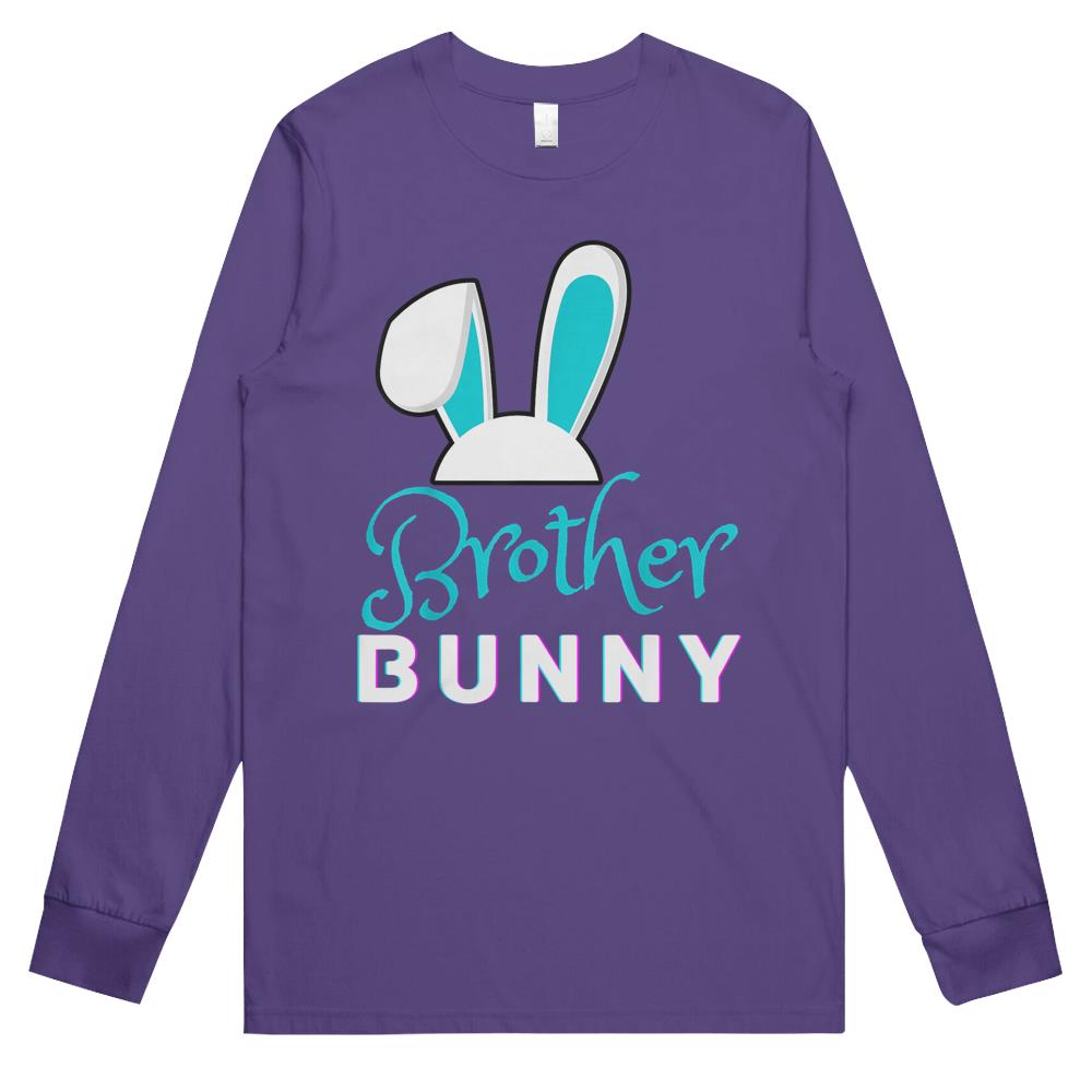 Brother Easter Bunny Funny Mom Dad Men Women Girl Boy Son Long Sleeve T Shirts