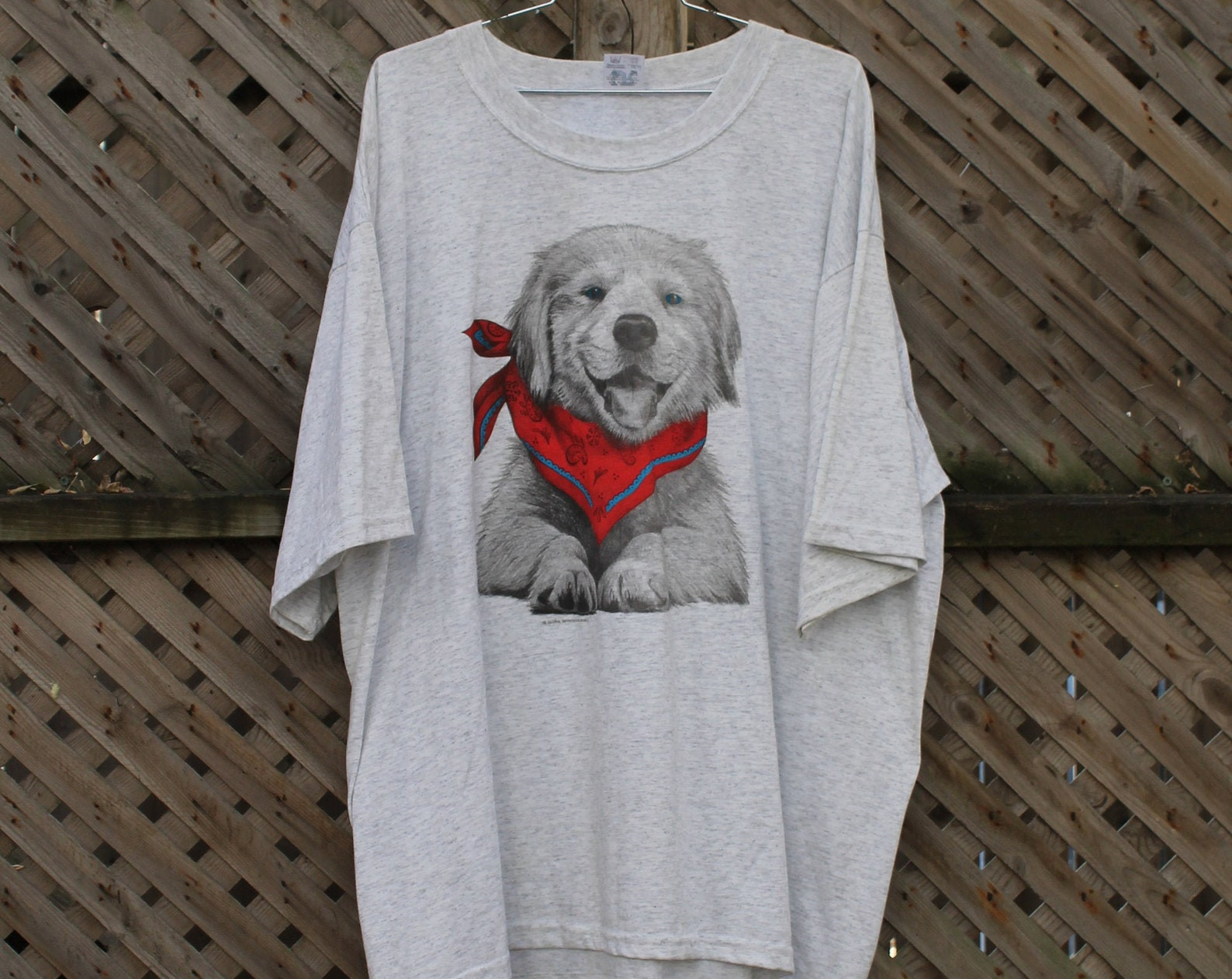 Vintage T Shirt  Pet Dog  Puppy Graphic  Cute Animal  80S  90S  Streetwear Fashion