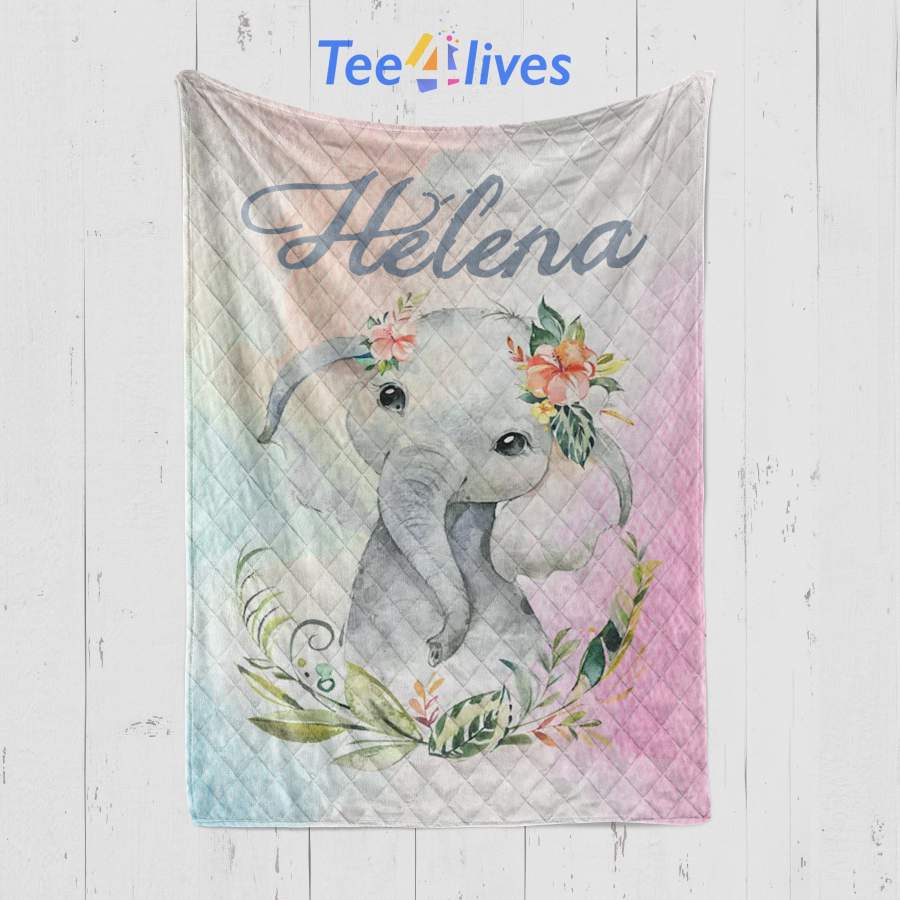 Custom Blanket Helena Personalized Name Blanket – Quilt Blanket