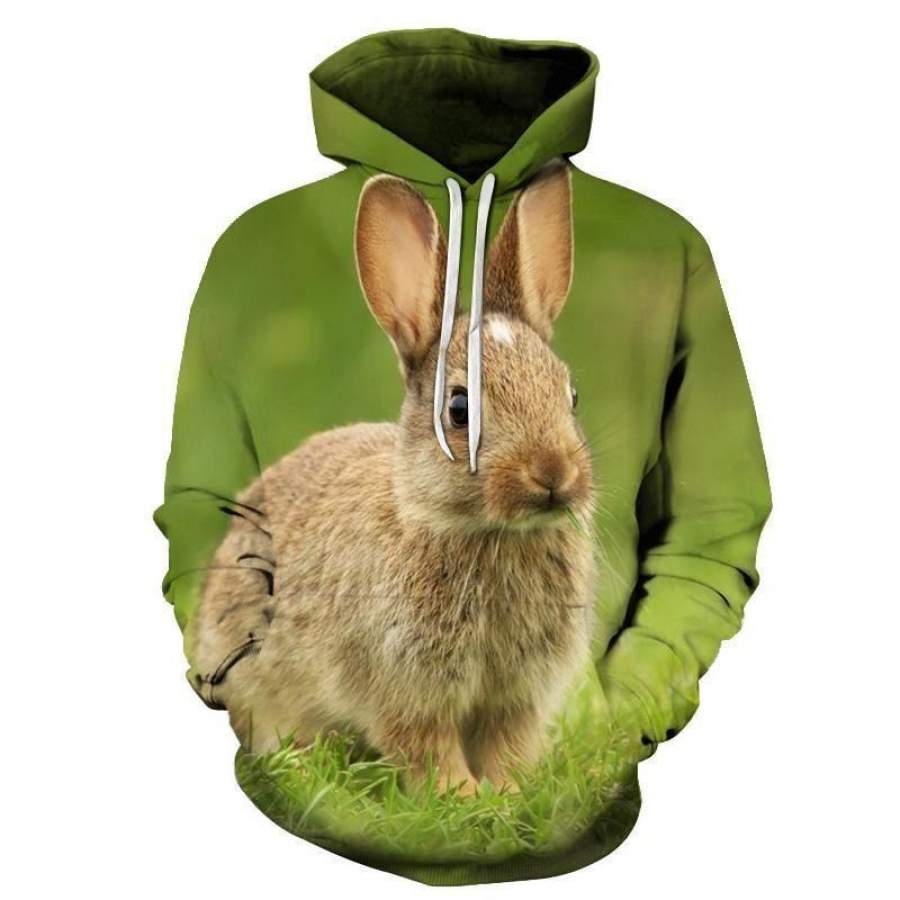 Rabbit Face Hoodie Unisex 3D All Over Print