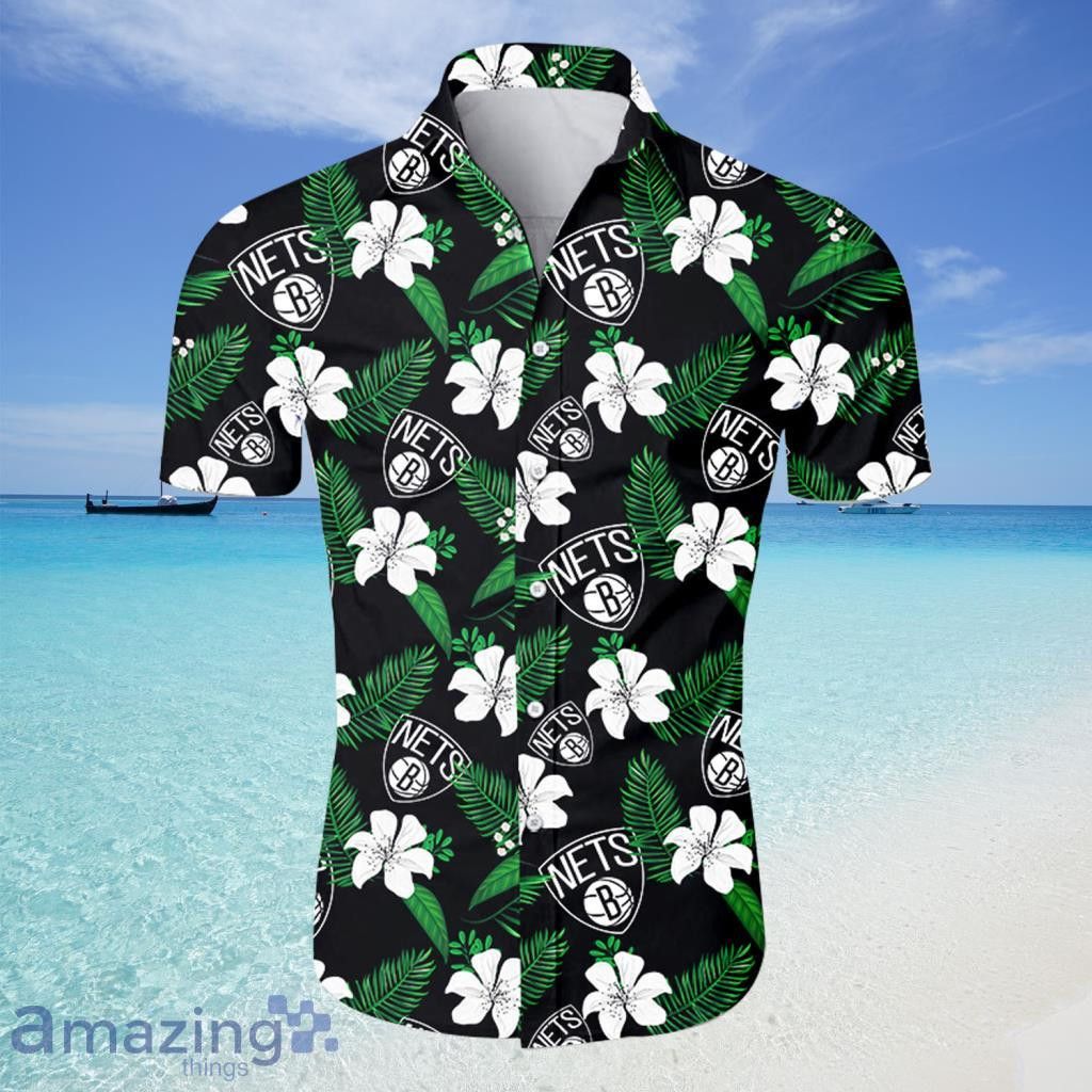 Nba Brooklyn Nets Tropical Flowers Trendy Hawaiian Shirt V2 Aloha Shirt