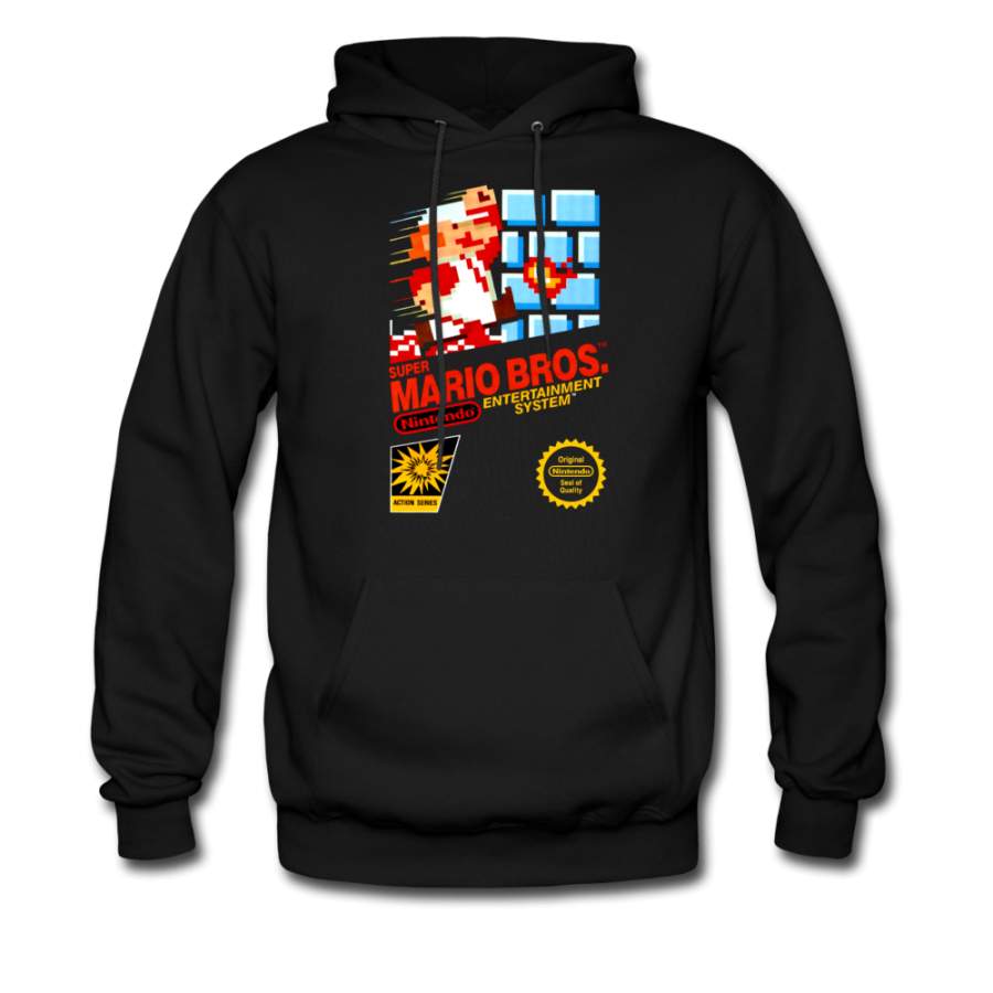 Super Mario Bros – 80’s Retro NES Game Cover | Men’s Hoodie