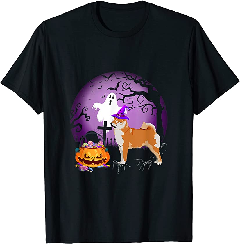 Akita Inu Dog Candy Pumpkin Halloween Lover T-Shirt