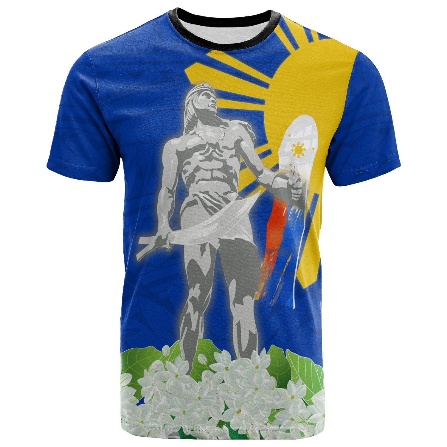 Philippines T-shirt – Lapu Lapu with Sampaguita Flowers – BN26