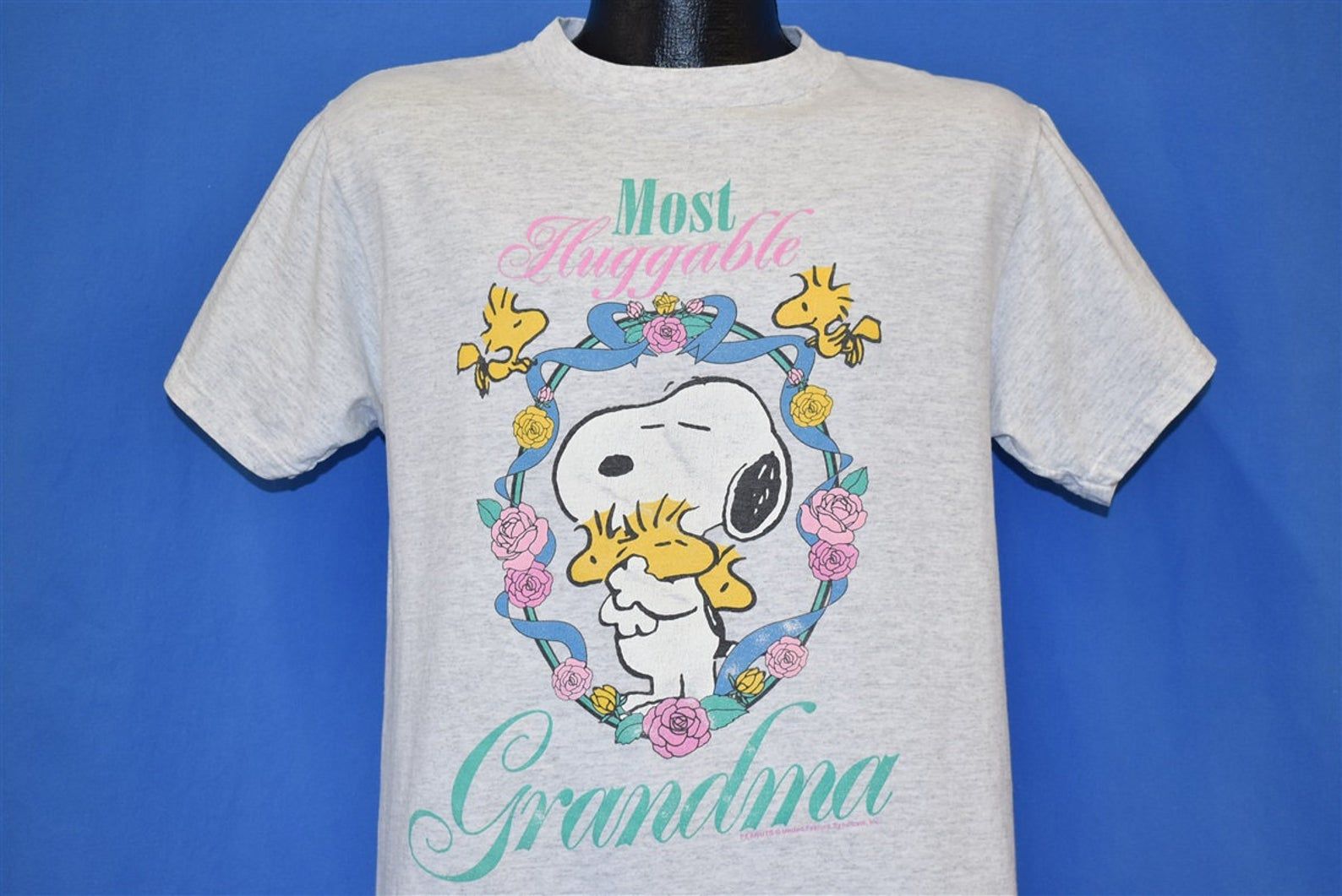 90S Most Huggable Grandma Peanuts Snoopy Woodstock Cute Cartoon TShirt Emprints Store