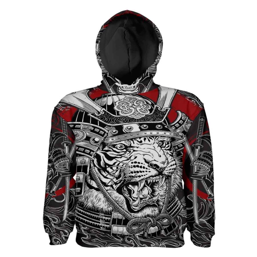 Warrior Tiger Pullover Hoodie