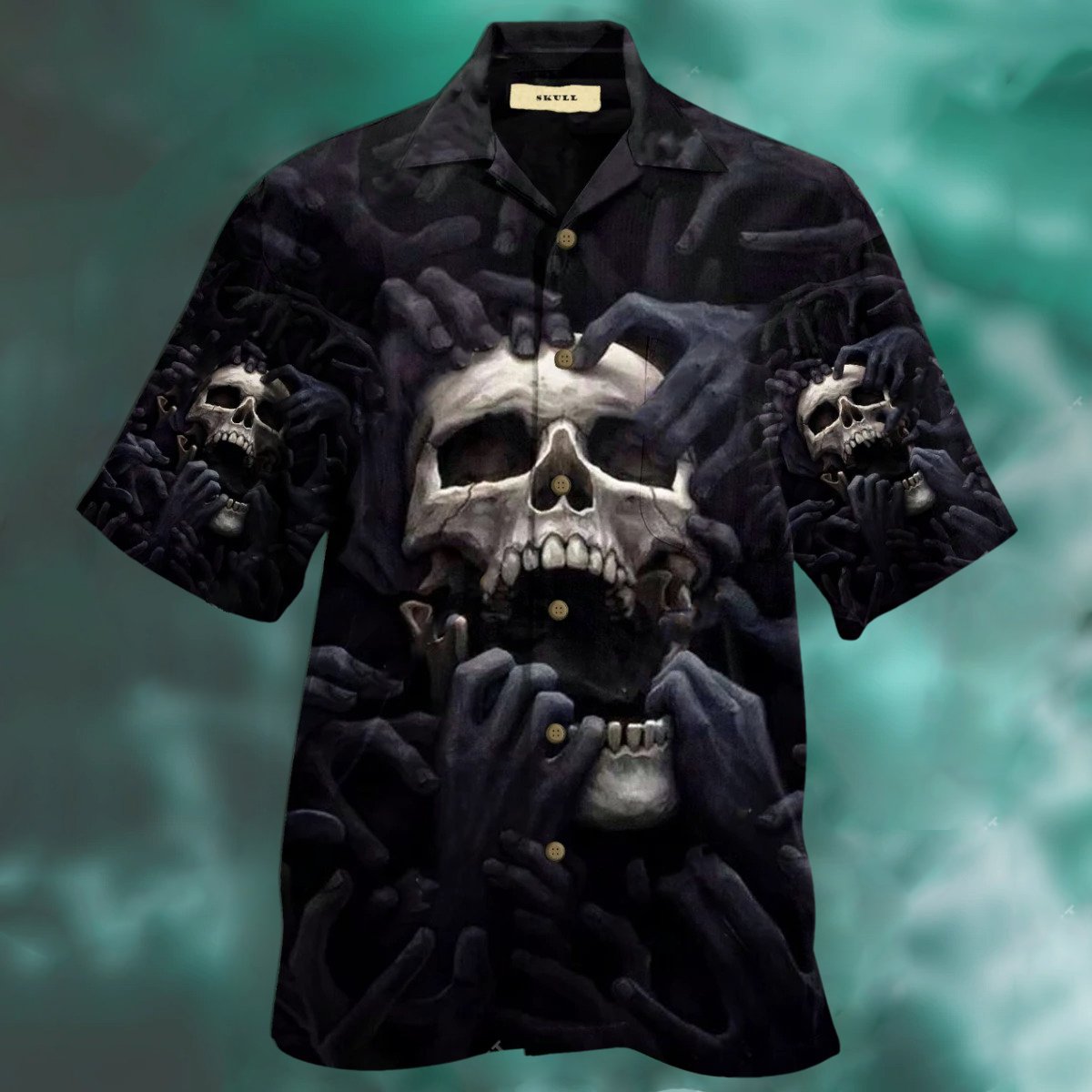 Amazing Dark Skull All Over Printed Hawaiian Shirt Ha14445