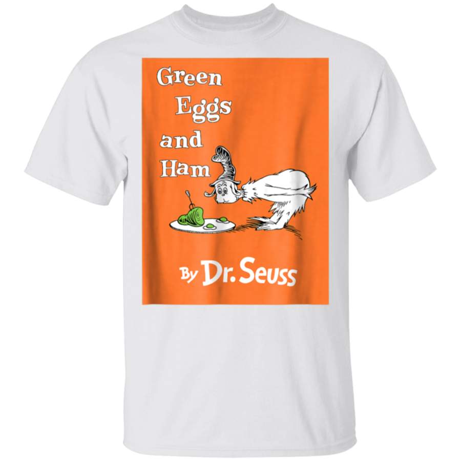 Dr Seuss Green Eggs and Ham Book Cover Tshirt