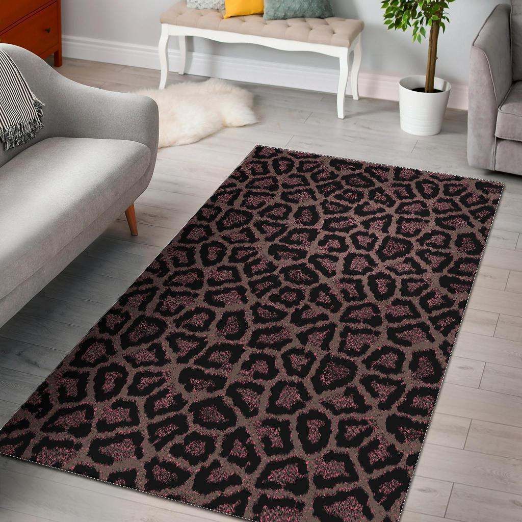 Brown Cheetah Leopard Rug