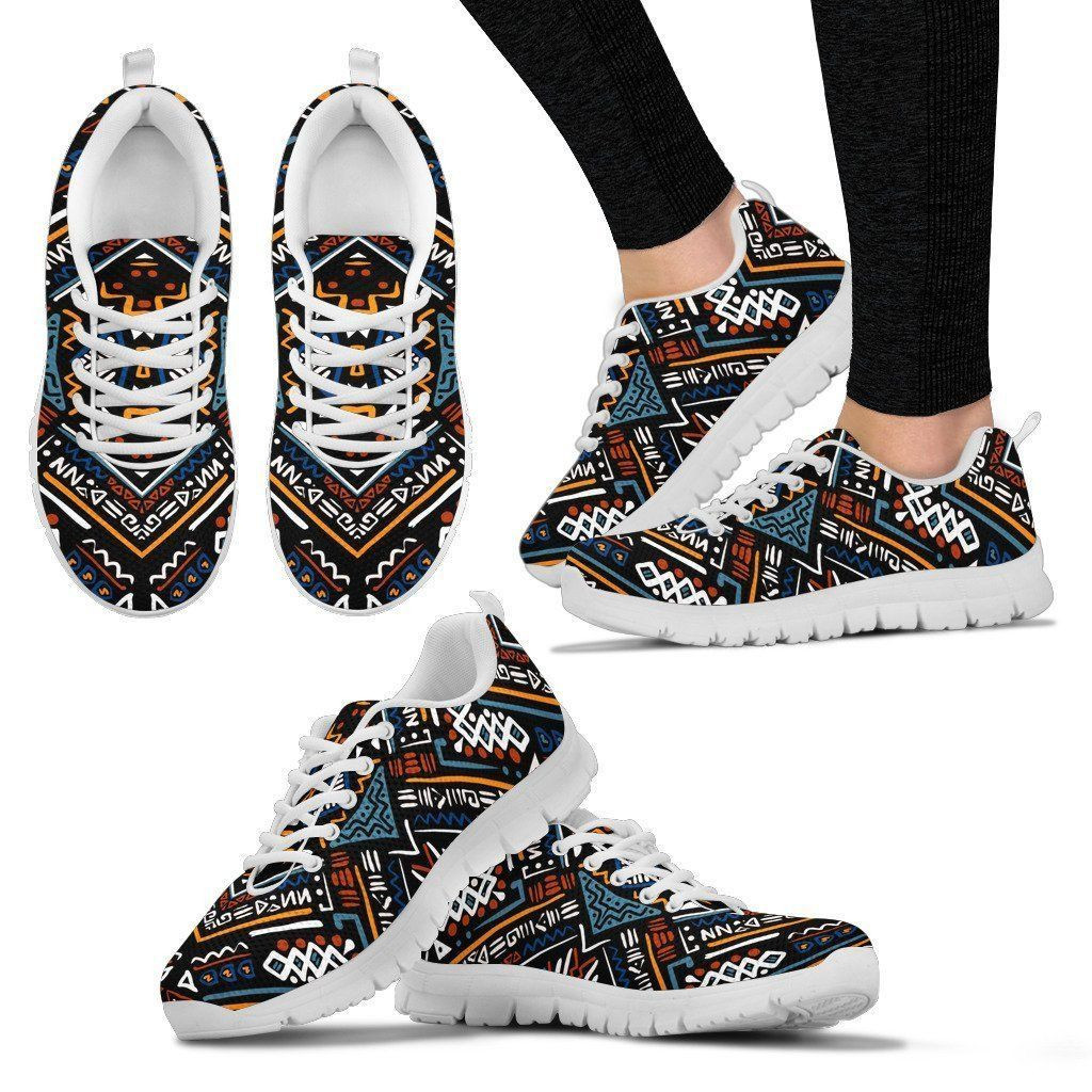 African Kente Patterns Sneakers Shoes