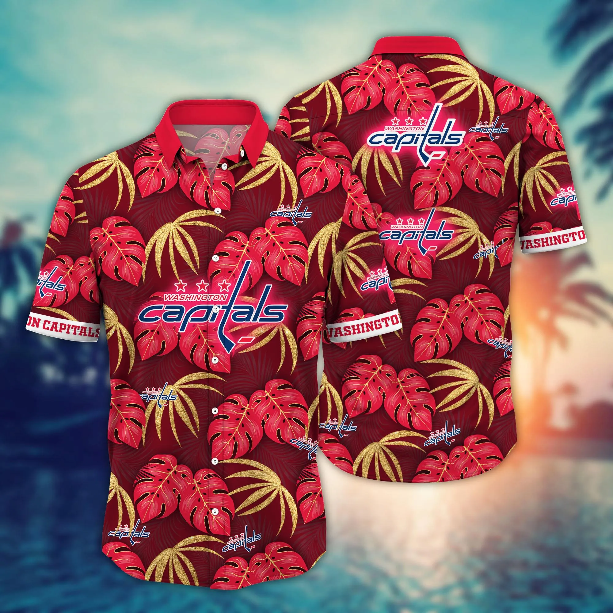 Washington Capitals Nhl Hawaiian Shirt Breezy Aloha Shirt