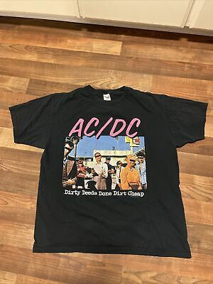 Ac/dc T-shirt Vintage Dirty Deeds Done Dirt Cheap Album Cover 8637