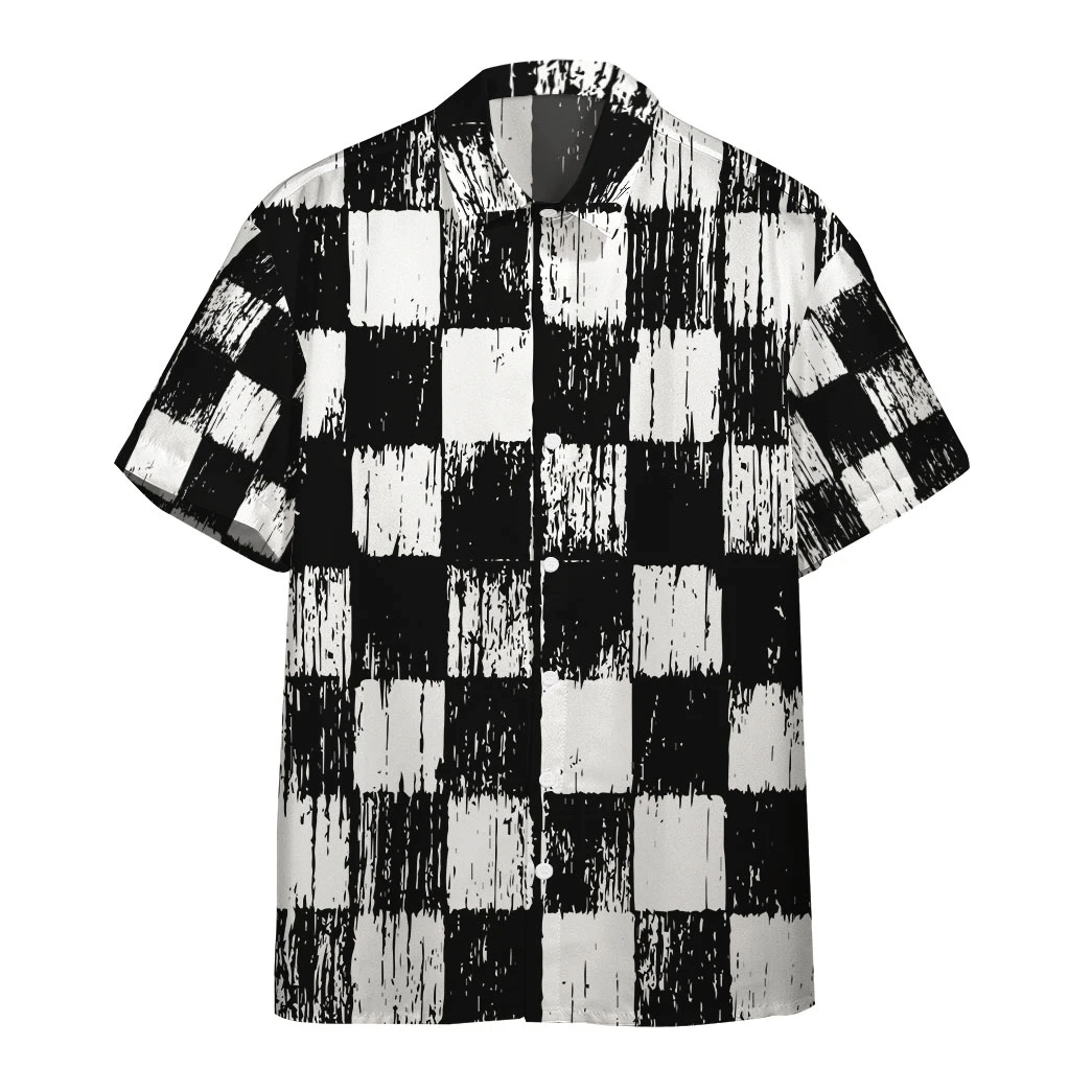 Gearhumans Grunge Chess Board Custom Hawaiian Shirt Ha49017