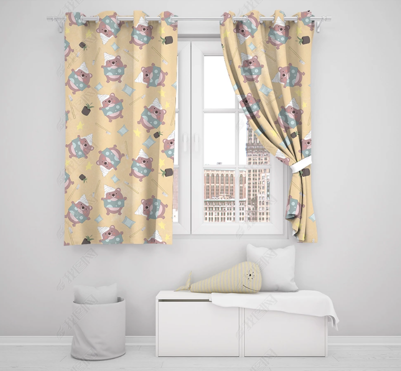 3D Hand Drawn Animal Pattern Curtains And Drapes Lqh 215