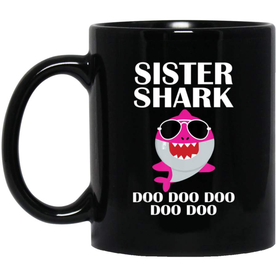 Sister Shark Doo Doo Doo Matching Family Pajamas Coffee Mug