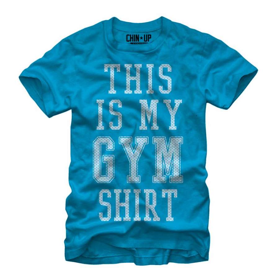 CHIN UP Women’s My Gym Shirt  Boyfriend Tee Turquoise