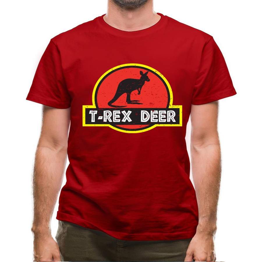 T-Rex Deer Mens T-Shirt