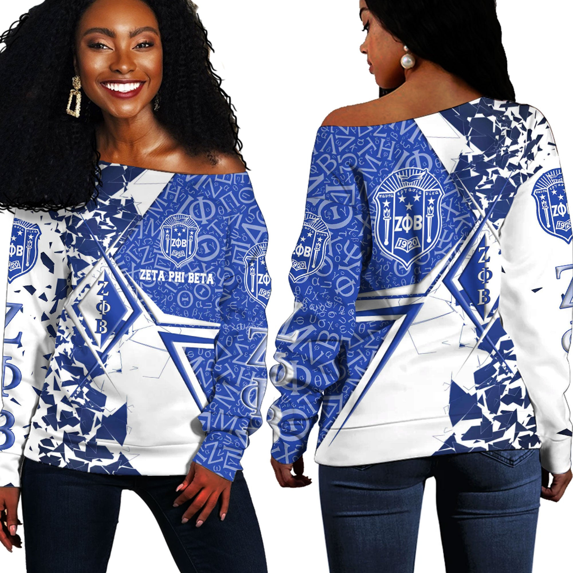 Africa Zone Clothing – Zeta Phi Beta Legend Off Shoulder Sweaters A35
