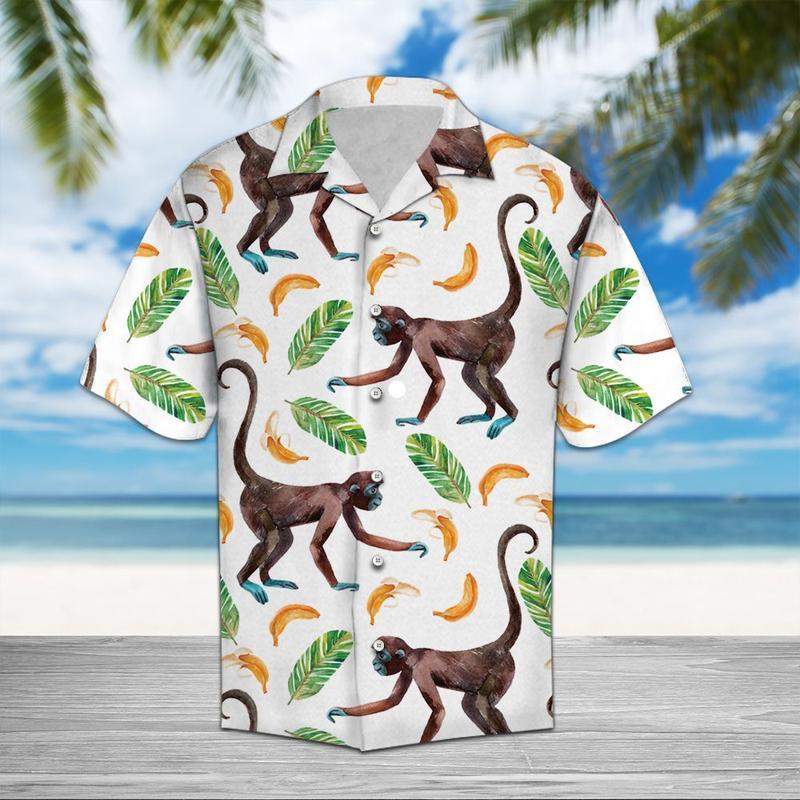 Monkey Pattern Hawaii Shirt Unisex Adult Ha47713