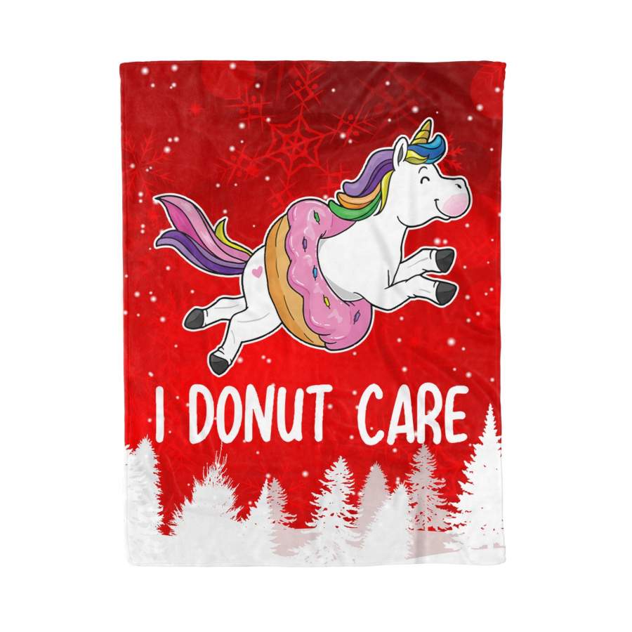 Womens Girl I donut care Donu unicorn candy Lover Sweets – Fleece Blanket