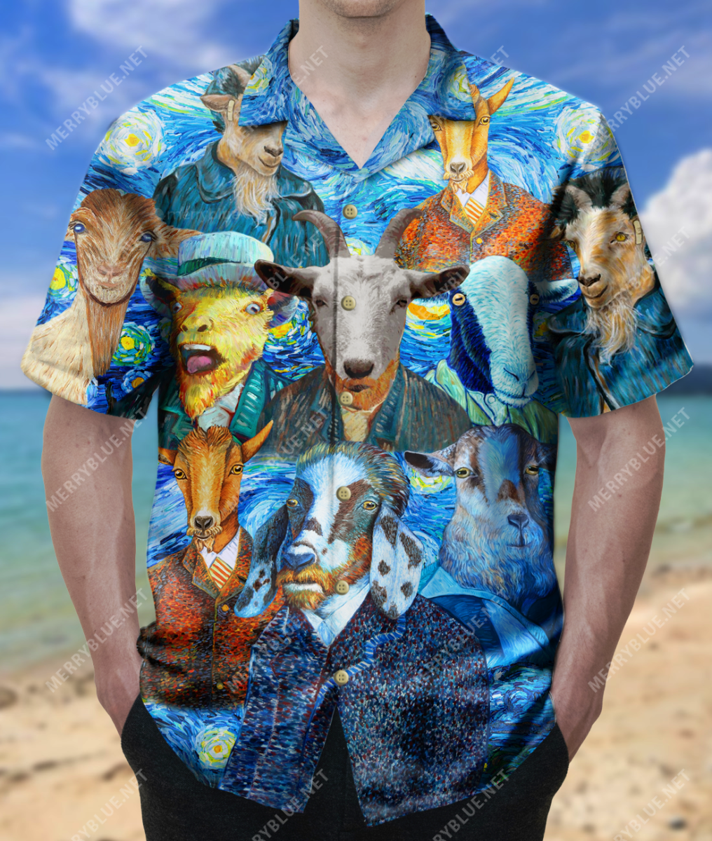 Vincent Van Goat Unisex Hawaiian Shirt