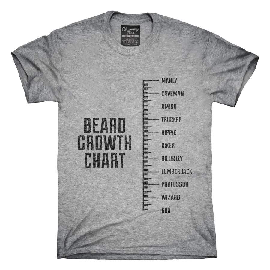 Funny Beard Growth Chart Amish Professor Wizard God Beard T-Shirt, Hoodie, Tank Top