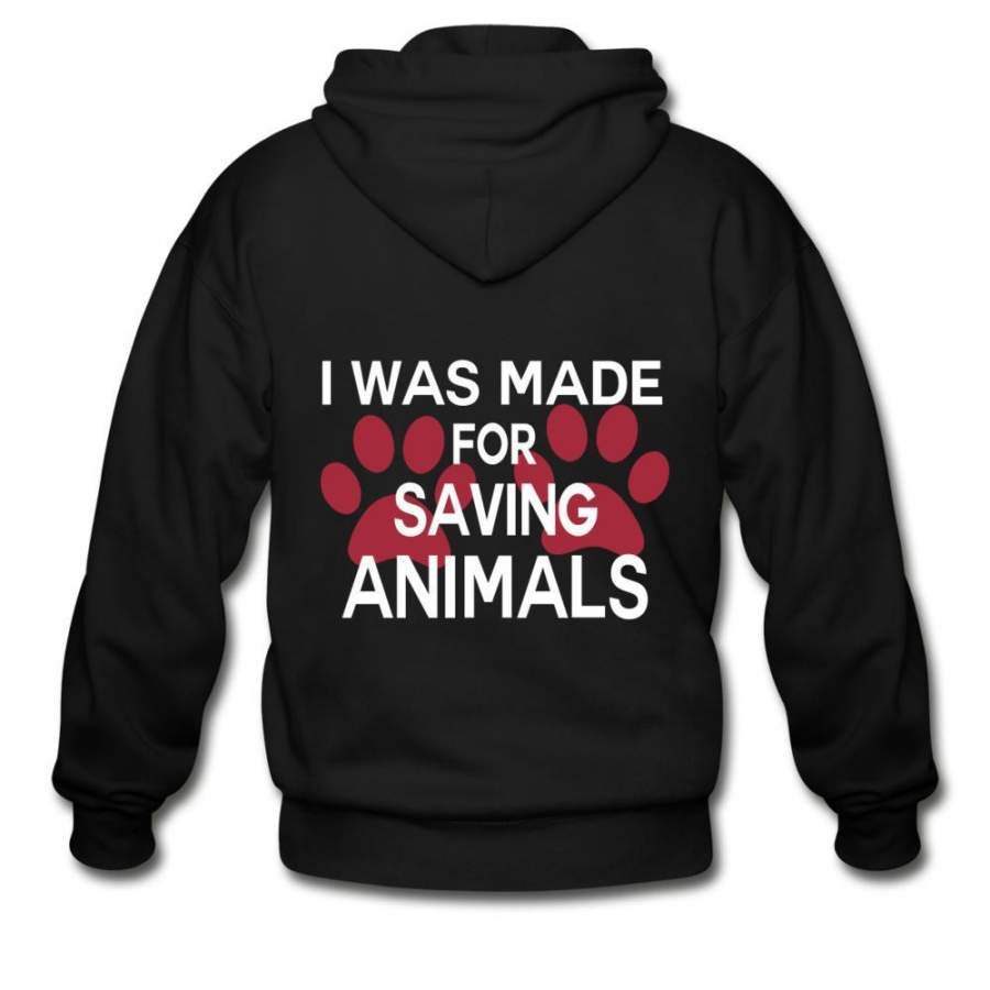 Veterinary – I was made for saving animals Unisex Zip Hoodie