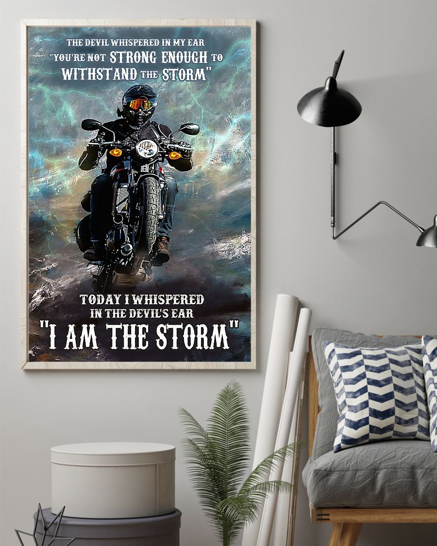 Motorcycle I Am The Storm Vertical Canvas And Poster | Wall Decor Visual Art