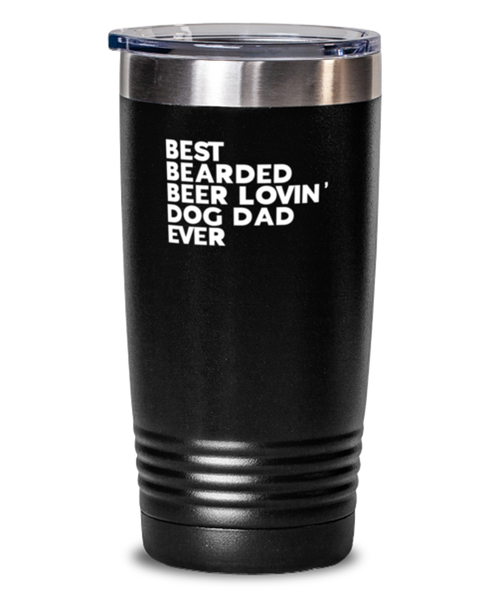 20Oz Tumbler Stainless Steel Funny Best Beaded Beer Lovin Dog Dad