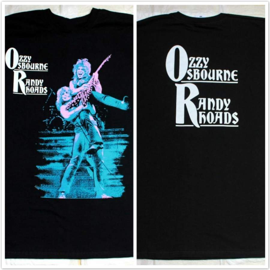 Ozzy Osbourne Randy Rhoads New Black T-Shirt