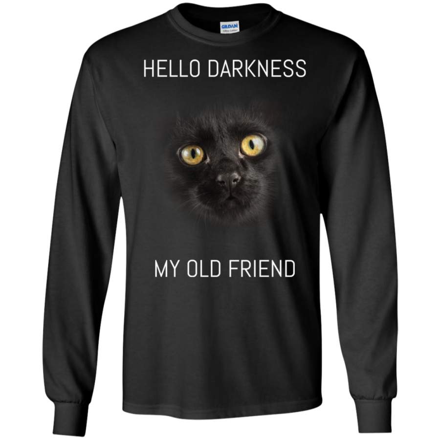 AGR Cat hello darkness my old friend Long T-shirt