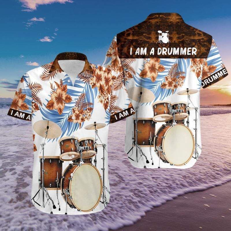 Check Out This Awesome Hawaii Aloha Shirts Music Im A Drummer Ha93075