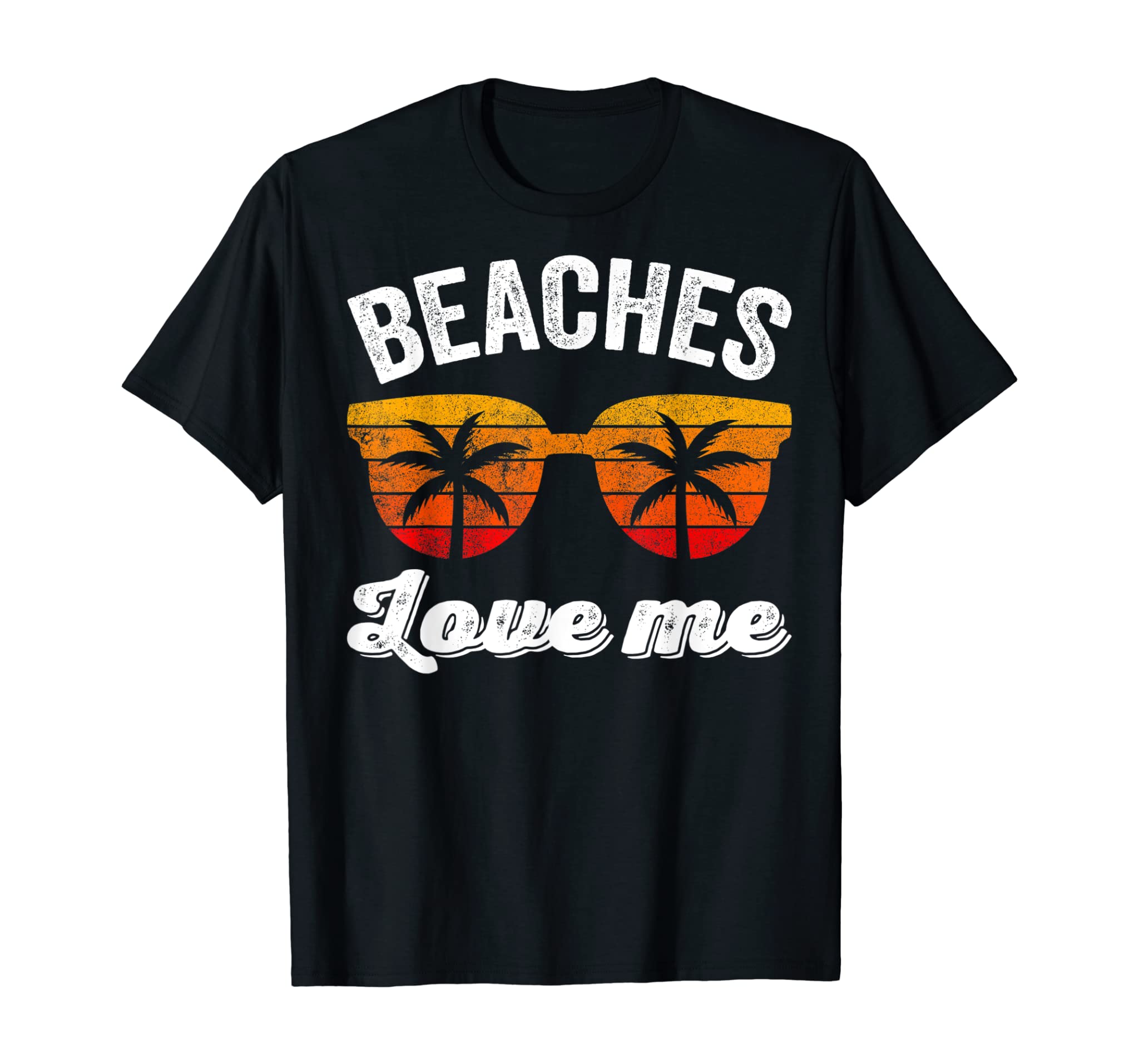 Retro Vintage Beaches Love Me Shirt Funny Beach Vacation T-Shirt