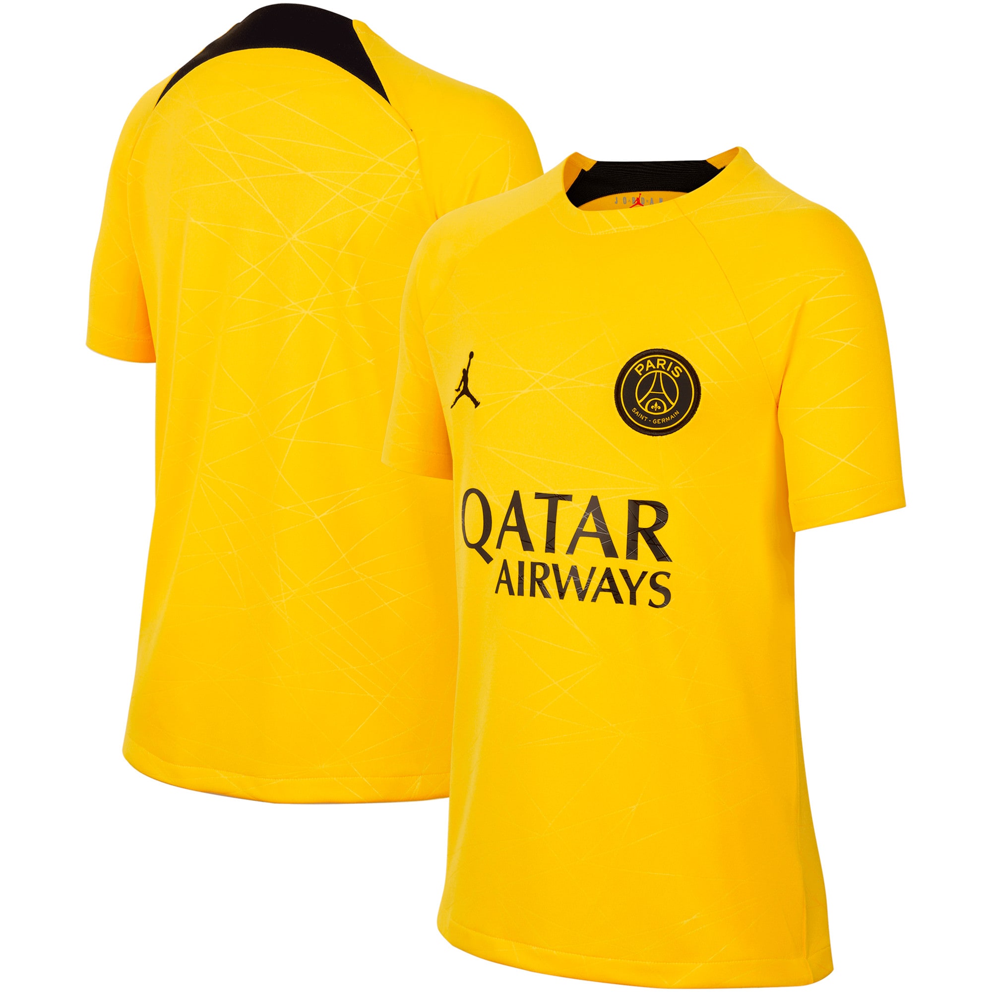 Paris Saint-Germain Jordan Brand Youth Pre-Match Top – Yellow