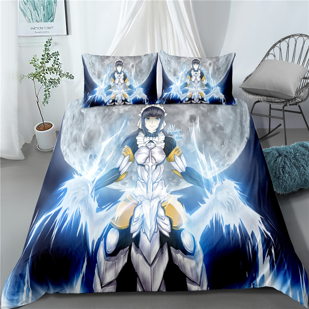 Anime Overlord Home Pillow Case 3D Bed Duvet Covers Bedding Sets Bed Set Home Decor Bedding