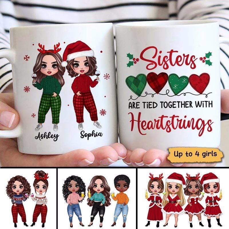 Doll Besties Sisters Heartstrings Personalized Mug