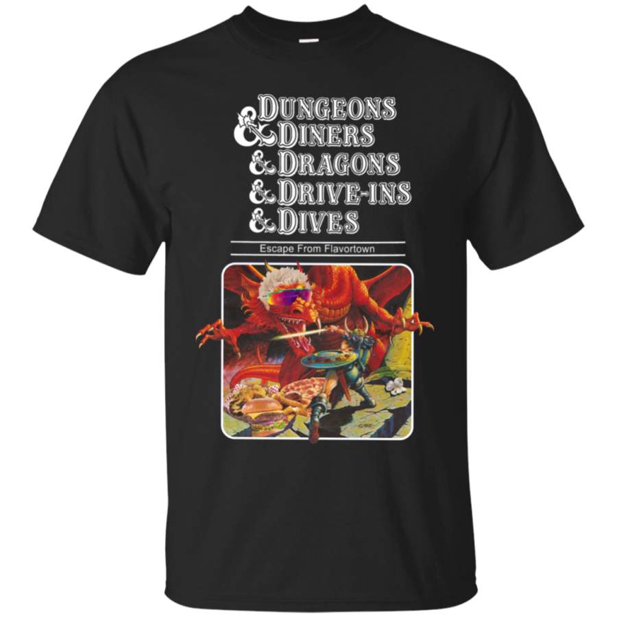 AGR Dungeons & Diners & Dragons & Drive-Ins & Dives Slightly Larger Image Mens Cotton T-Shirt