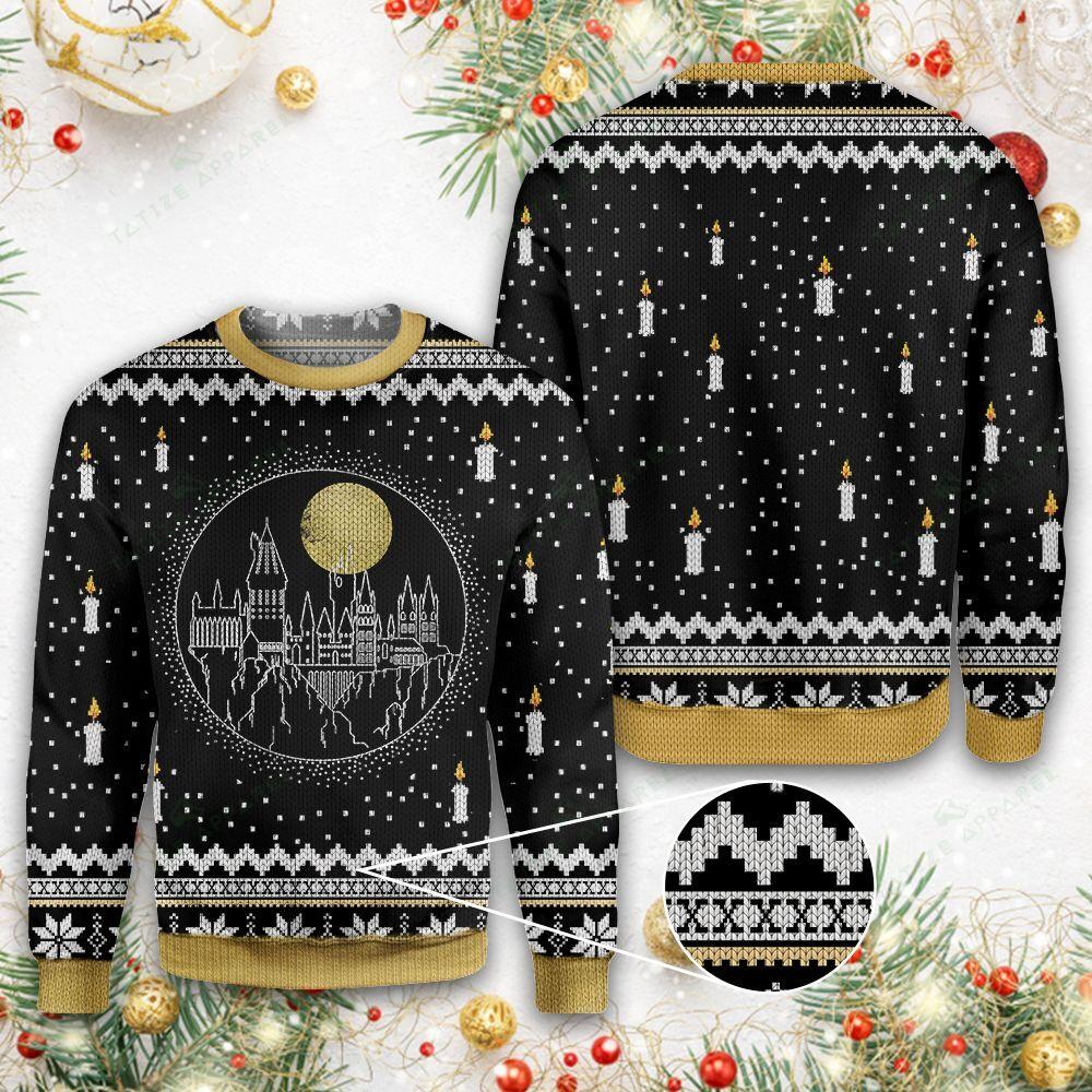 Castle Candles Ugly Christmas Sweater | For Men & Women | Adult | Us6166