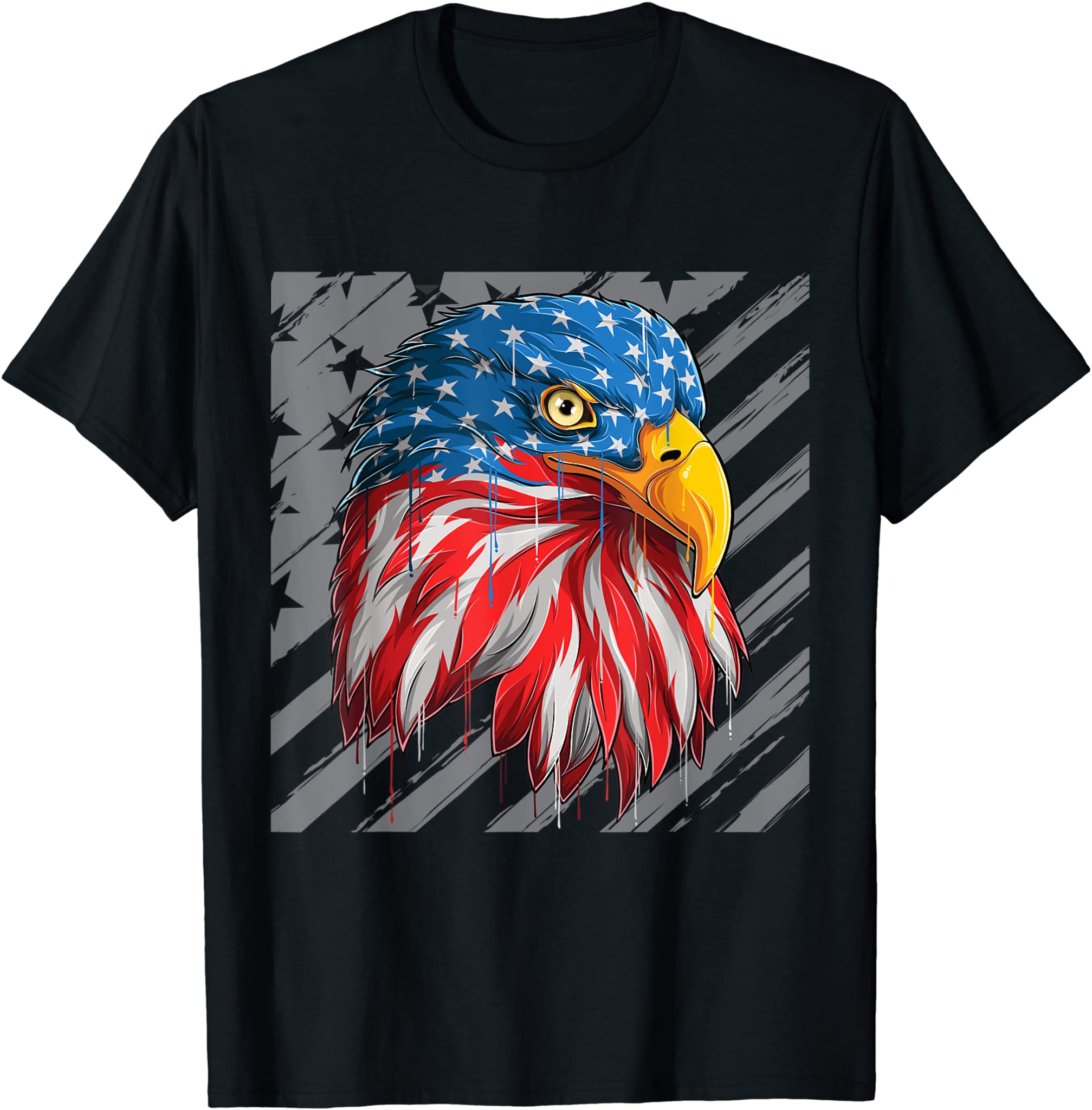 4th Of July Eagle American USA Flag Patriotic Men Women T-Shirt