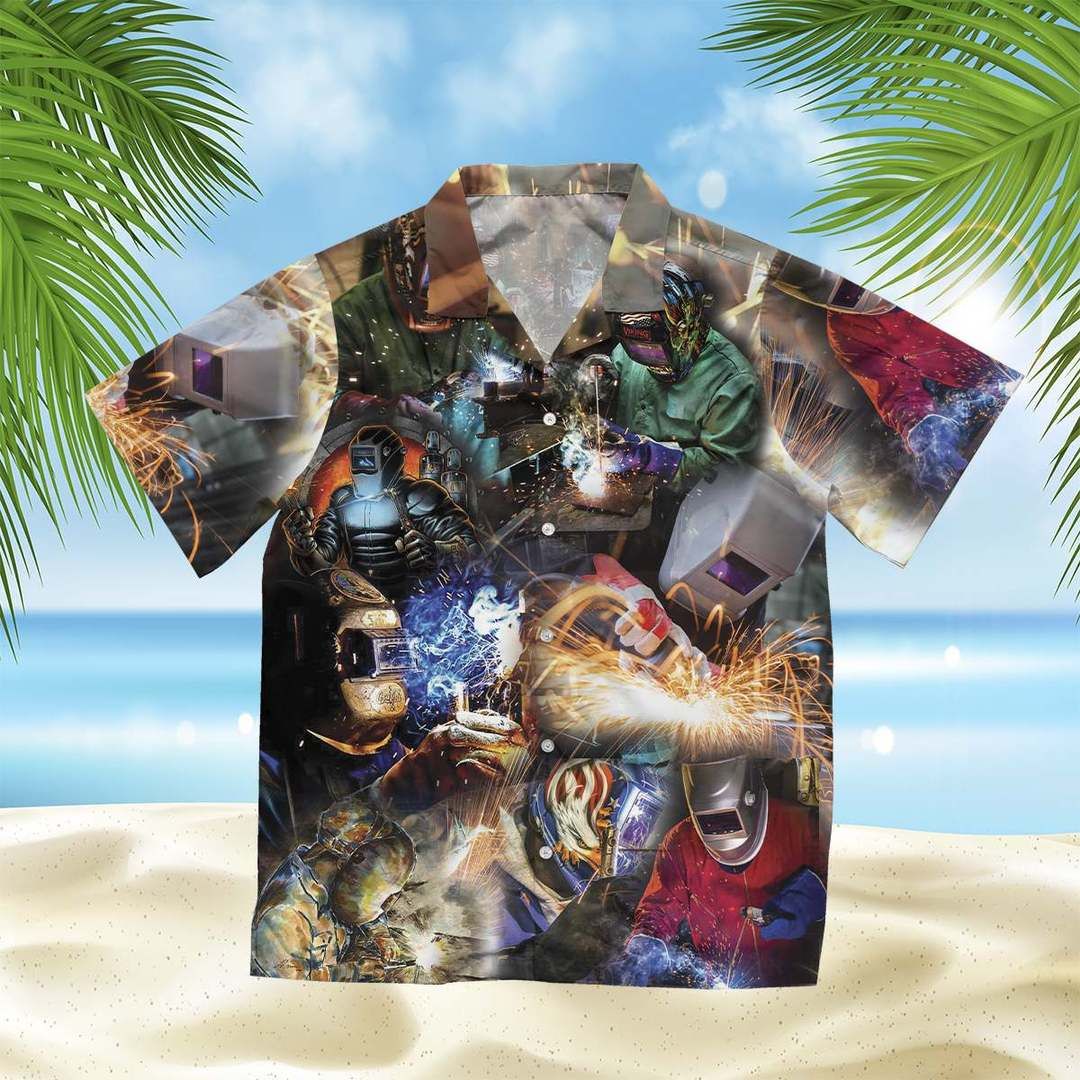 Welder Colorful Amazing Design Hawaii Shirt Ha47426