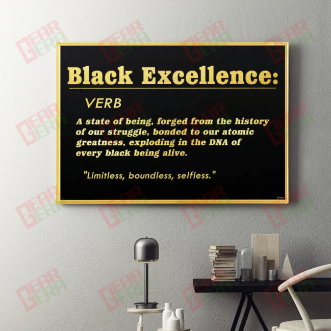 Custom Canvas Prints Bestieship Black Excellence Canvas Wall Art Beautiful Ready To Hang Canvas Wall Art