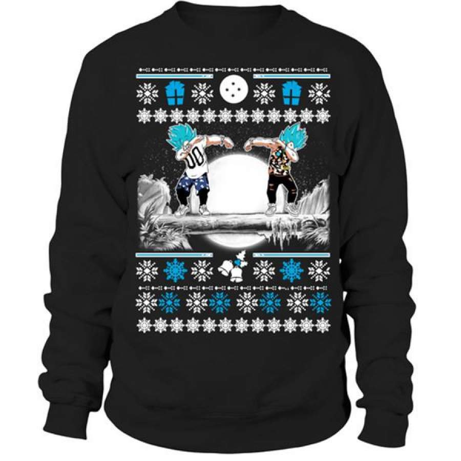 Super Saiyan – GOKU & VEGETA DAB UGLY CHRISTMAS SWEATER – Unisex Sweatshirt T Shirt – SSID2016