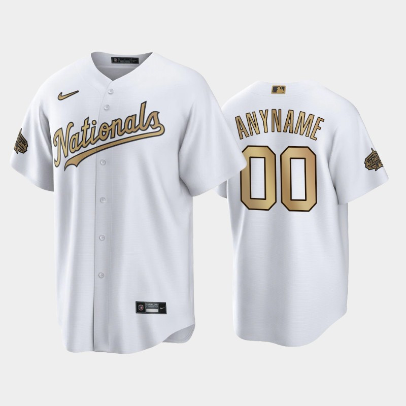 2022-23 All-Star Game NL Washington Nationals White 00 Custom Jersey