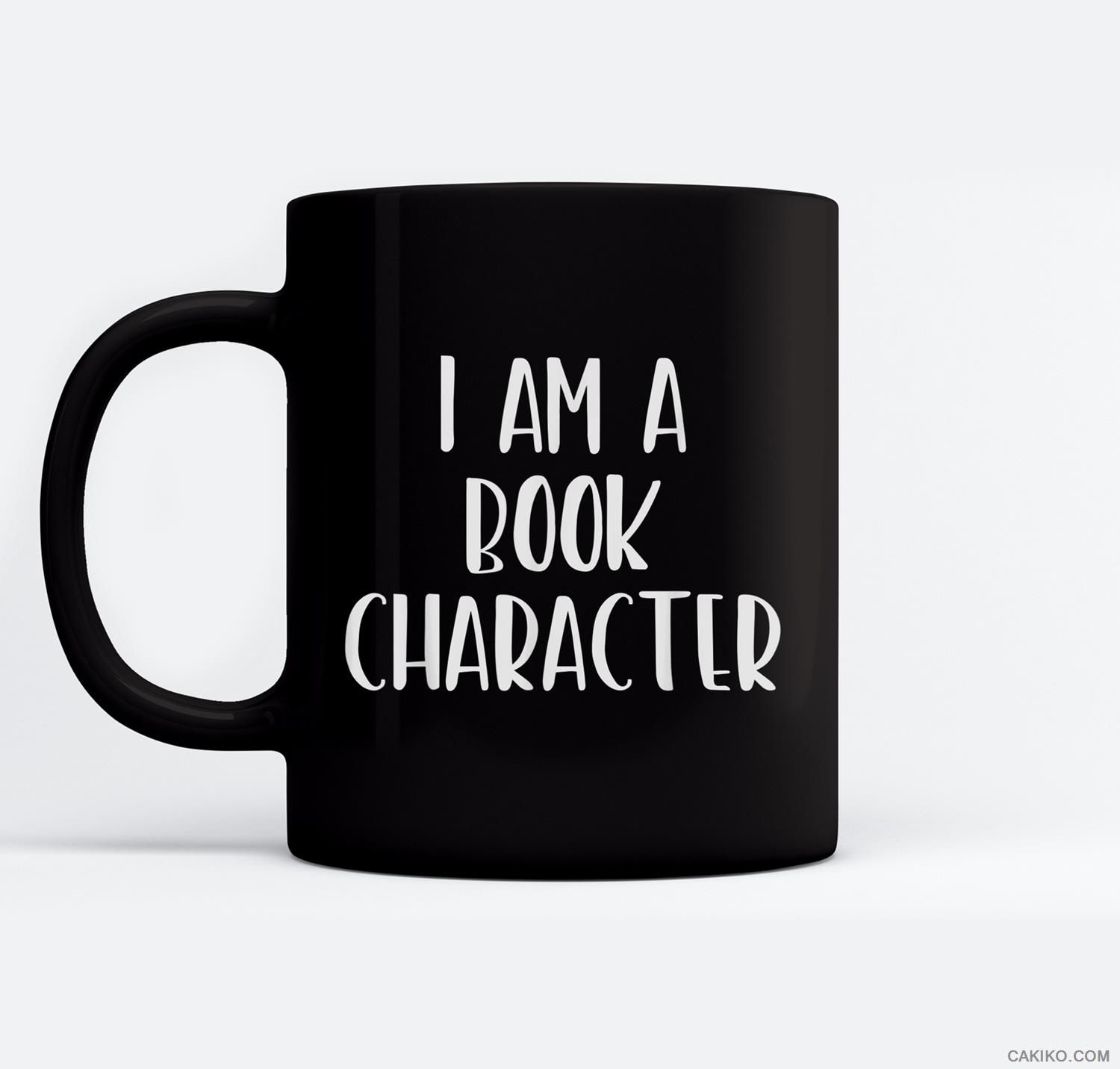 I Am A Book Character Costume I’M Halloween Lazy Easy Fast Ceramic Coffee Black Mugs