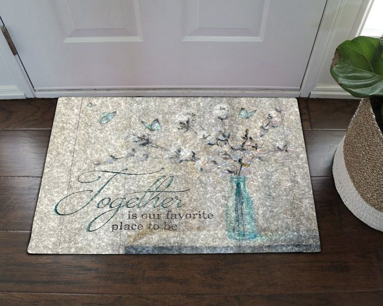 Apayprints – Butterfly Flower 3D All Over Printed Doormat