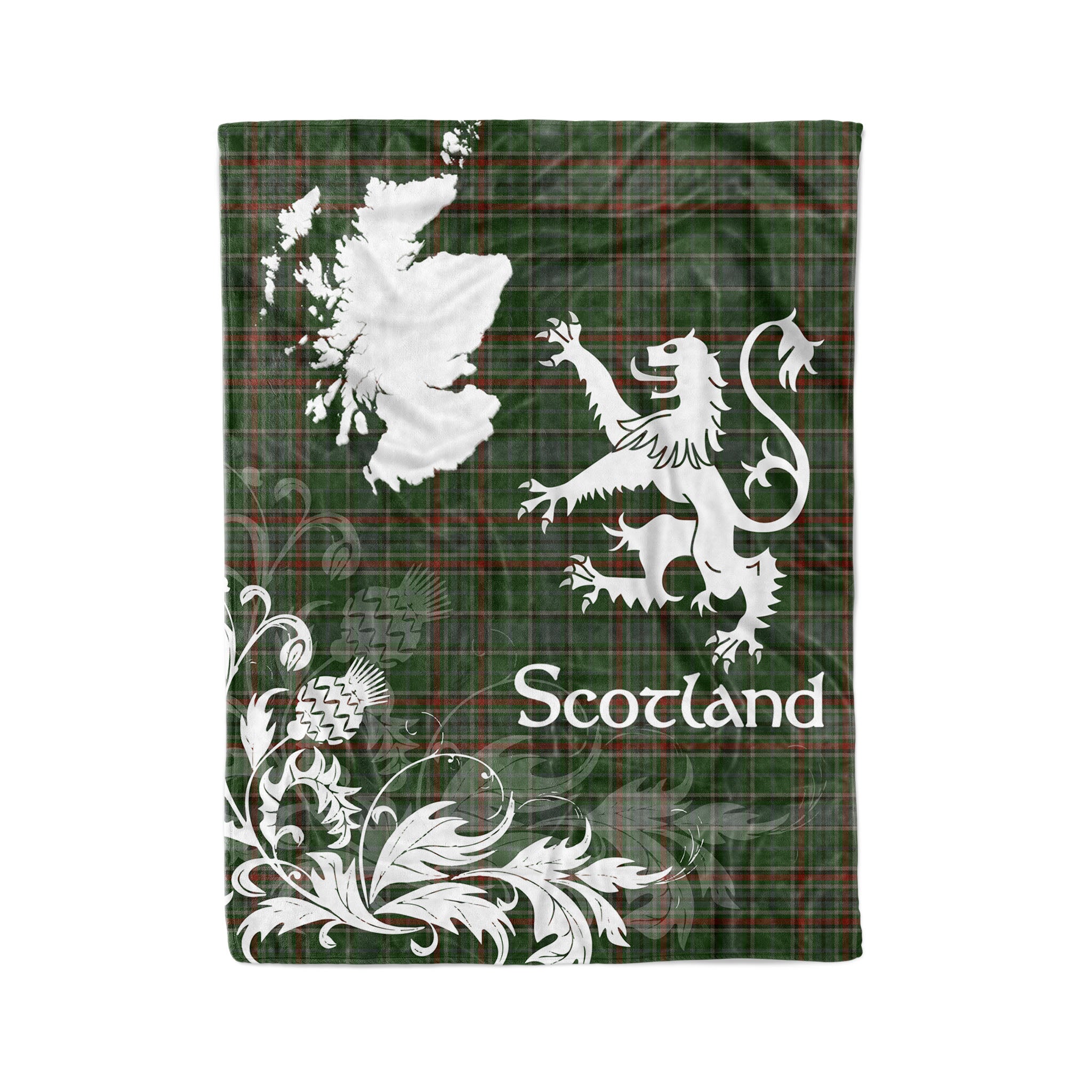 Tartan Plaid Fleece Blanket Tartan Blanket Thistle And Lion Scottish Clan Gayre Plaid Blanket