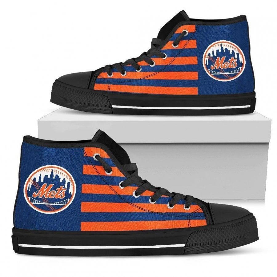 American Flag New York Mets High Top Shoes